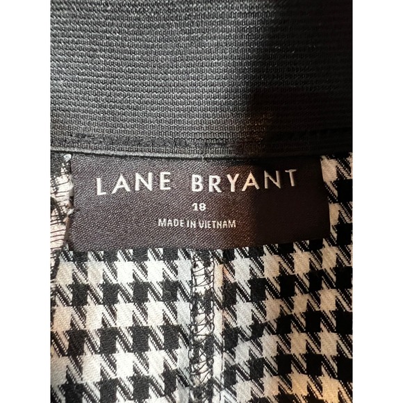 Lane Bryant Womens Size 18Houndstooth Trouser Pants Flex‎ Waistband Work Career - Picture 5 of 9